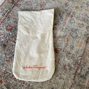 Salvatore Ferragamo White Dust Bag Shoe Cover